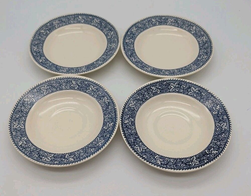 Vintage Homer Laughlin Stratwood Collection Shakespeare Country Saucers Set Of 4